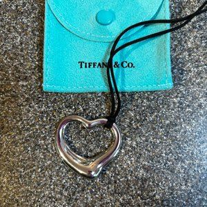 Tiffany & Co. Open Heart Cord Pendant Necklace